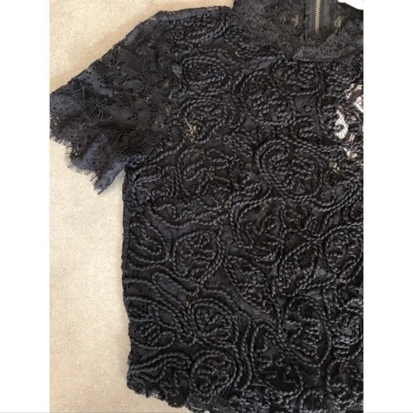 NWT Zara Trafaluc black lace top women’s sz S - Picture 7 of 8